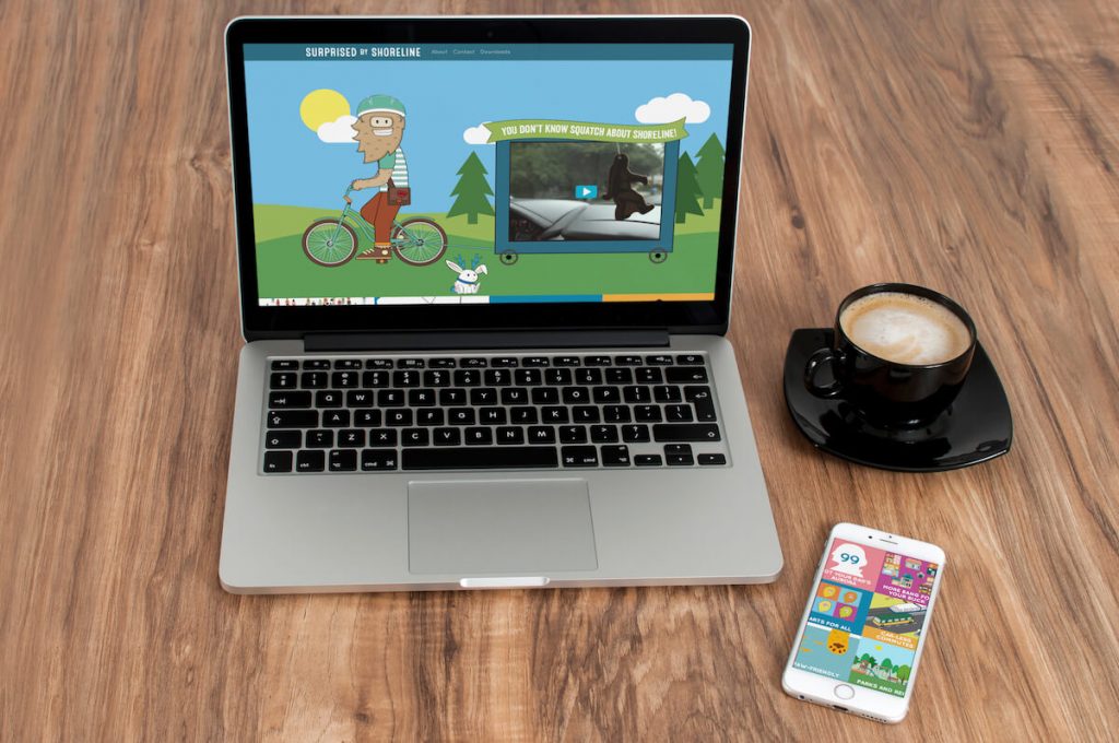 Surprised by Shoreline website mockup